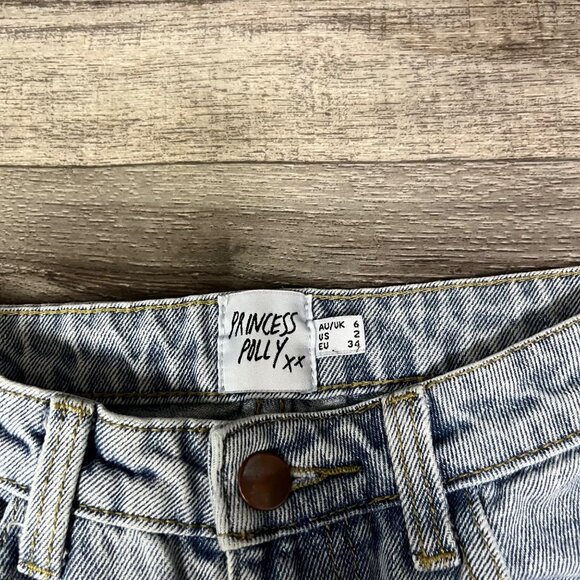 Princess Polly High Rise Denim Skinny Jeans Light Wash Women’s Size 2 - Picture 8 of 10